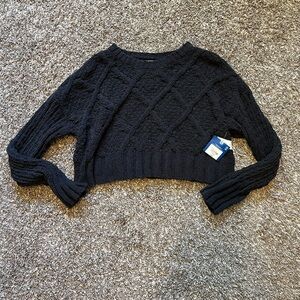 Black/Grey Brand New Cropped sweater